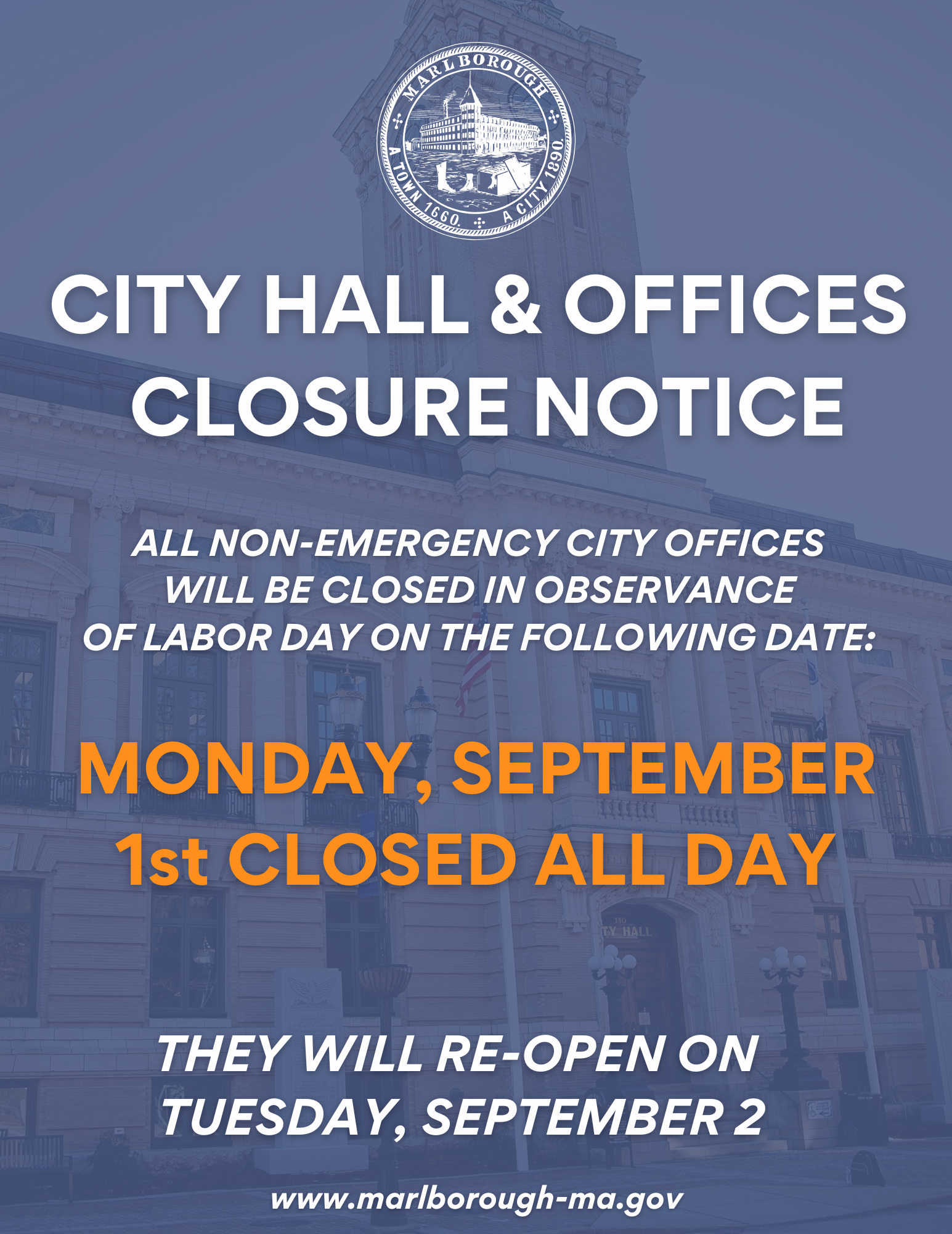 Labor Day Closure