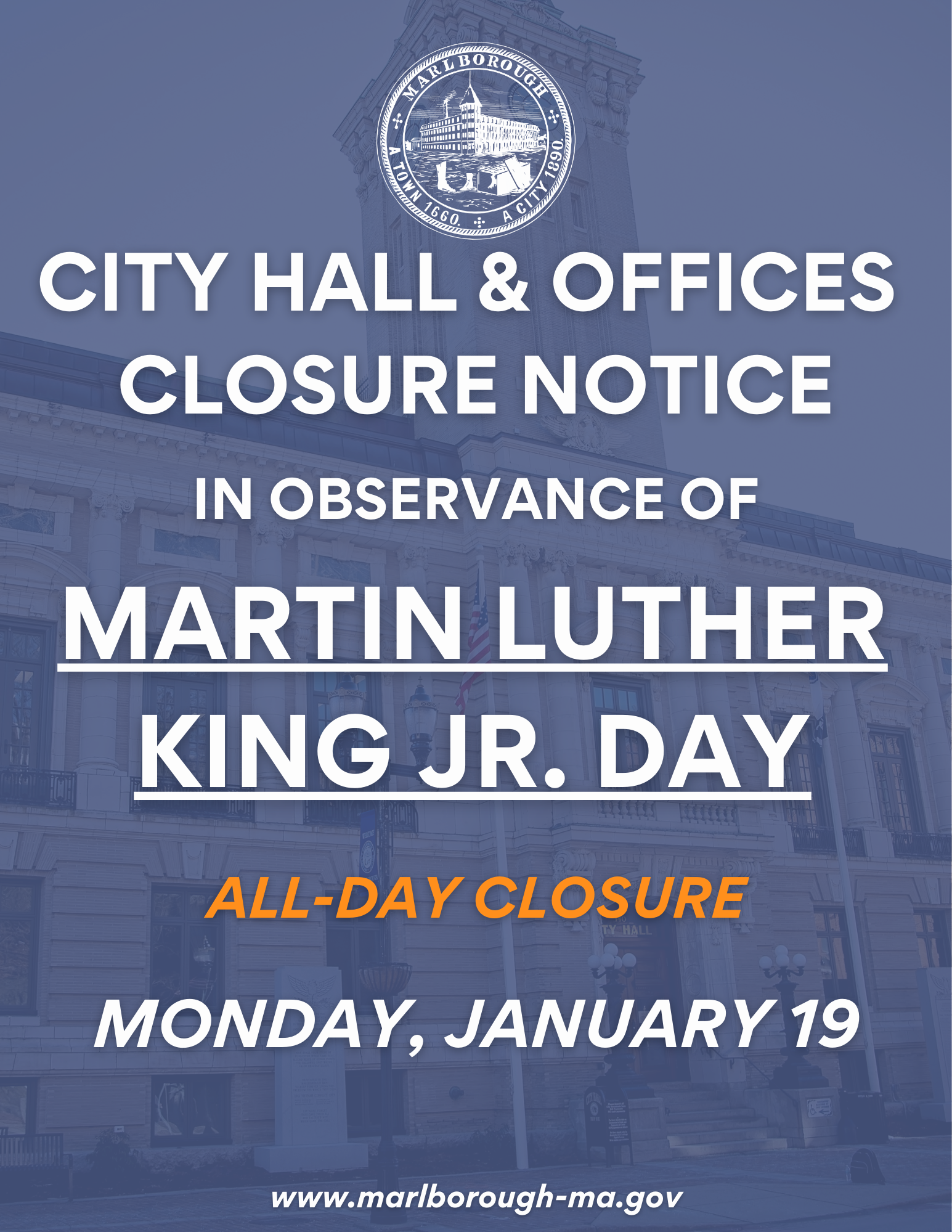 MLK Closure notice