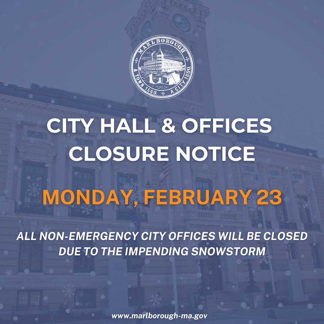 City Hall and Offices Closure Notice Incliment weather