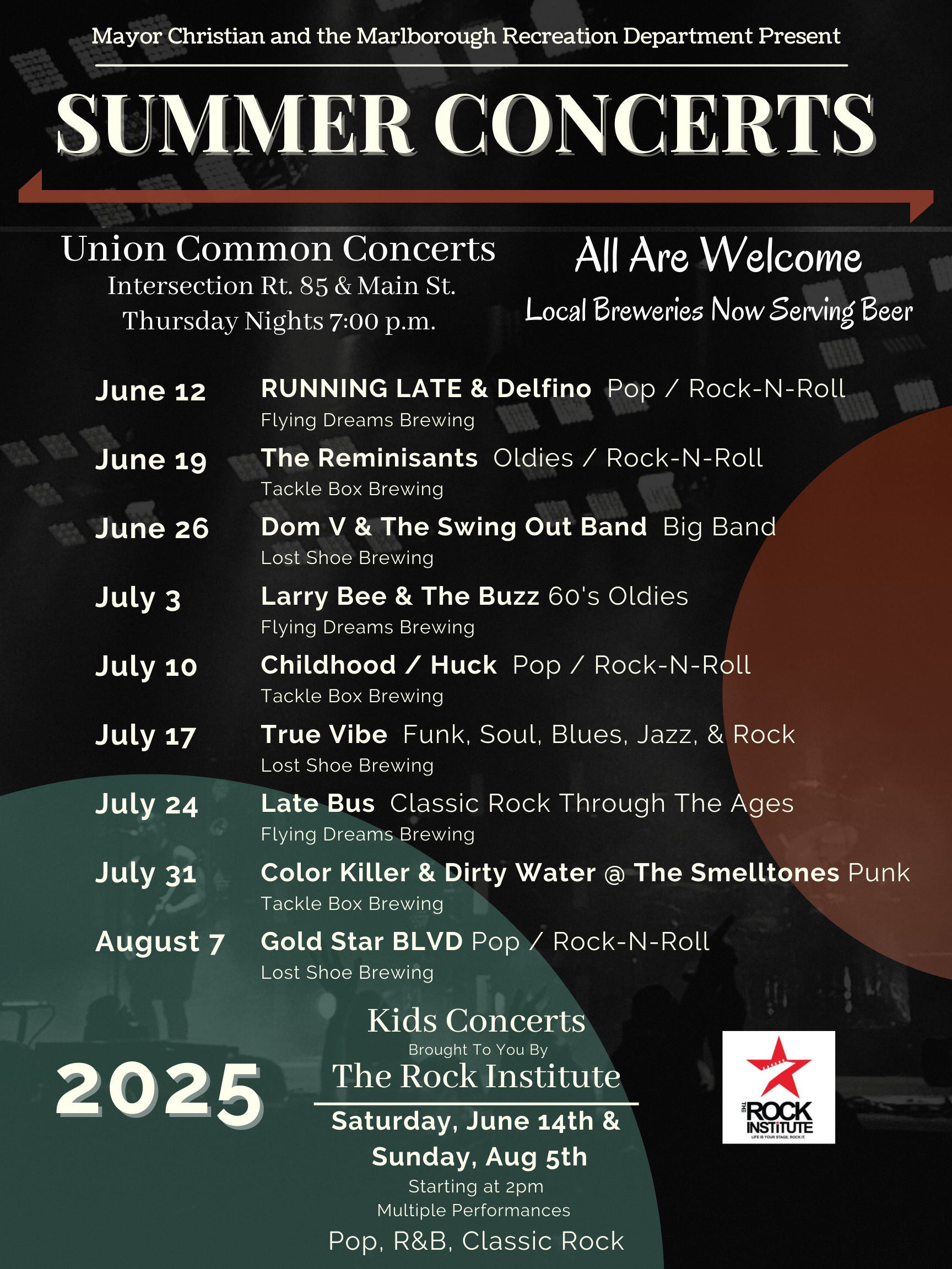 2025 Summer Concert Flyer